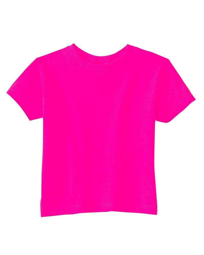 RABBIT SKINS 5.5 oz. Jersey Short-Sleeve T-Shirt (RS3301) Hot Pink, 4T - Image 2